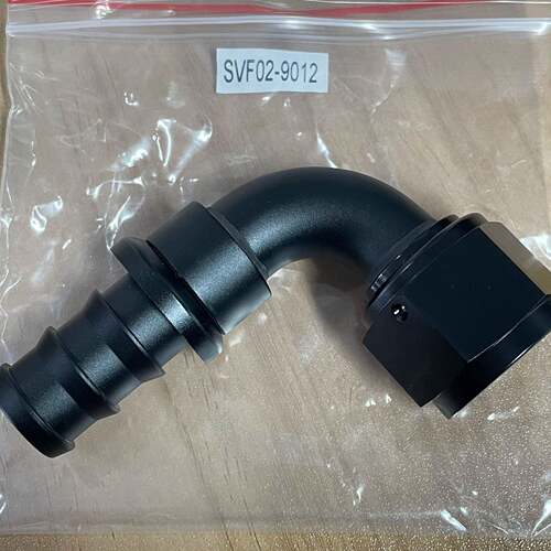 90度推进式PUSH-ON改装油冷器油管快速接头插入式插管式