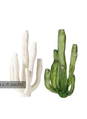 创意珊瑚海藻异型摆件样板间组合客厅玄关绿色简约果盘艺术装饰品