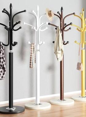 落地挂衣架立式架卧室衣架衣帽架欧式客厅挂包简易铁艺轻奢大理石