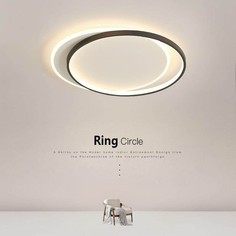 卧室主灯北欧圆形LED灯具现代简约主卧房间灯极简儿童房吸顶灯