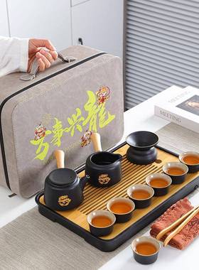 万事兴隆文创中式轻奢高档便携包户外功夫车载旅行茶具直销
