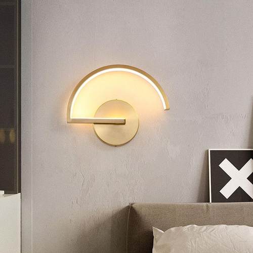 全铜现代简约led床头灯壁灯创意卧室客厅壁灯北欧走廊过道灯