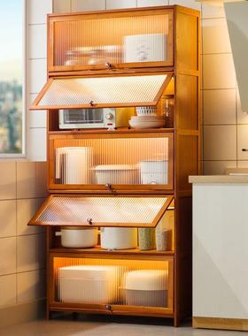 厨房置物架落地多层多功能收纳家用碗柜橱柜微波炉架子餐具柜