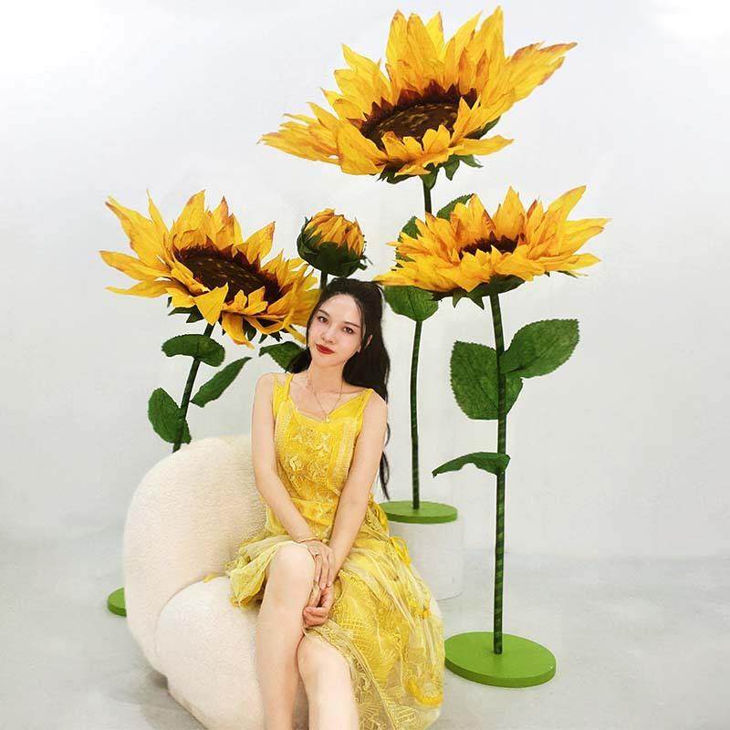 巨型立体向日葵仿真花纸花婚礼婚庆装饰商场橱窗美陈防水室外假花,鲜花速递/花卉仿真/绿植园艺,割草机/草坪机,淘宝优惠券,粉丝福利购,淘宝优惠卷