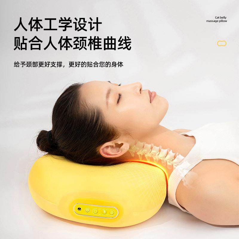 按摩枕头颈椎按摩器家用无线便携多功能电动加热揉捏腰部按摩仪