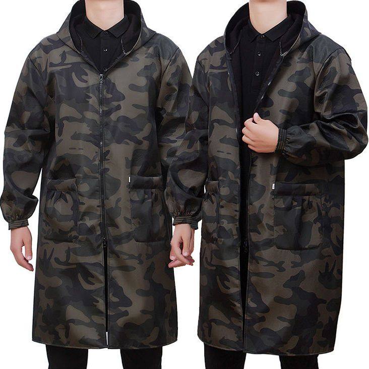 挡风围裙男士冬季迷彩防水加绒罩衣户外保暖防风围裙长款工作服干