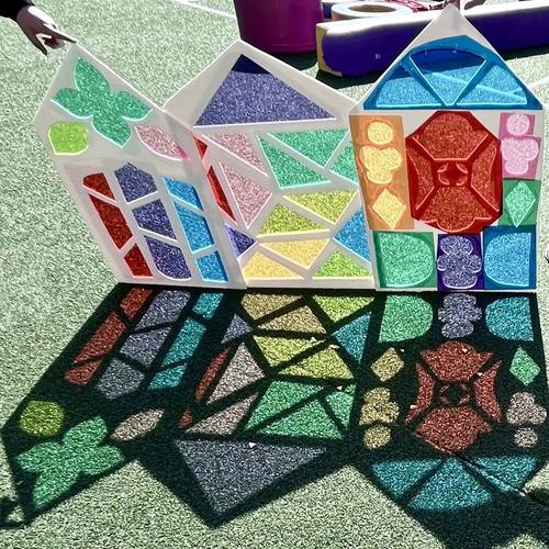 彩色玻璃贴纸幼儿园专用儿童手工透明玻璃纸 环创pvc塑料片A4彩纸