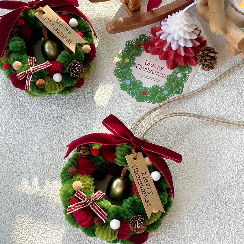 圣诞树diy材料包创意扭扭棒花环挂件手工自制生日节礼物装饰