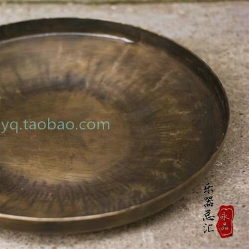 手工精制22CM青铜低音手锣22公分 京剧京锣低音腕锣 22.5CM低手锣