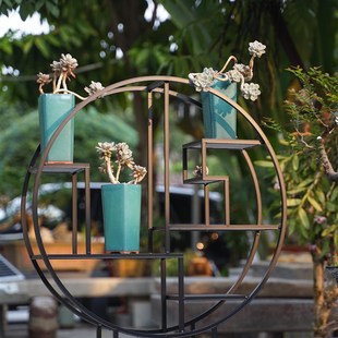 铝合金博古架中式花架挂墙式盆景盆栽园林盆艺茶具奇石古董摆设架