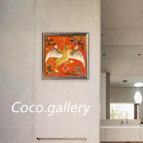 A5L可可的画廊中古美式新中式古典实木如虎添翼装饰画客餐厅卧室