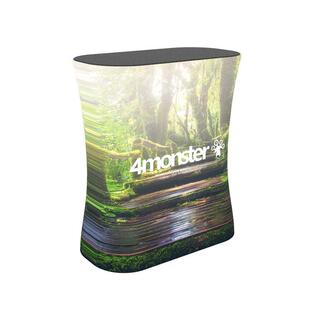 会议活动宣传展示台便携式铝合金快幕秀前台展会咨询台