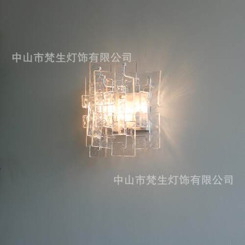 复古中古玻璃壁灯美式法式客厅电视墙卧室壁灯走廊床头壁灯