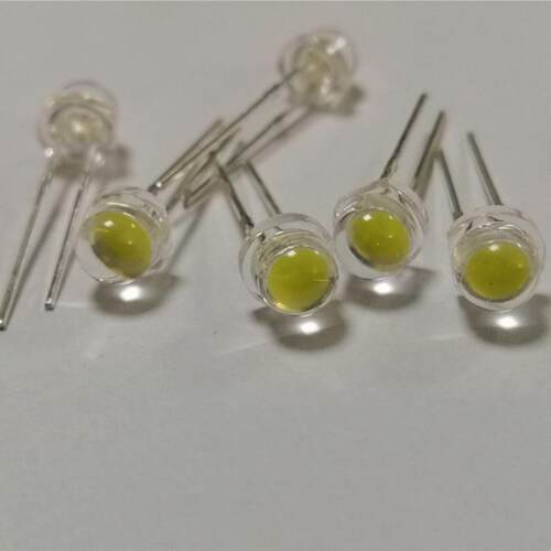 5mm/F5草帽有边直插LED灯珠衣车灯专用白灯大杯白光0.06W白光