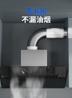 纯铝加厚抽油烟机排烟管硬管排风管家用管道160180吸油烟机排气管