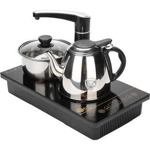 茶盘电磁炉嵌入式 20cm自动上水茶具泡茶壶304不锈钢平底烧水壶