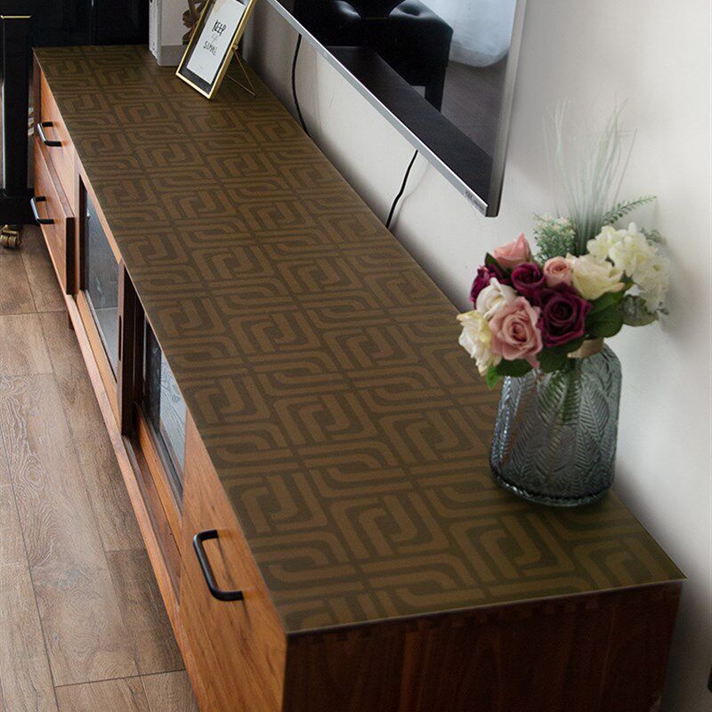 【皮革茶几垫】几何图案防水防油免洗客厅家用酒店书桌台盖布定制