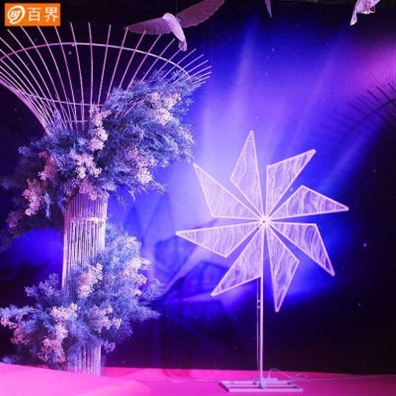 婚庆铁艺旋转风车摆件婚礼舞台T台路引橱窗户外场景装饰道具,节庆用品/礼品,路引,淘宝优惠券,粉丝福利购,淘宝优惠卷