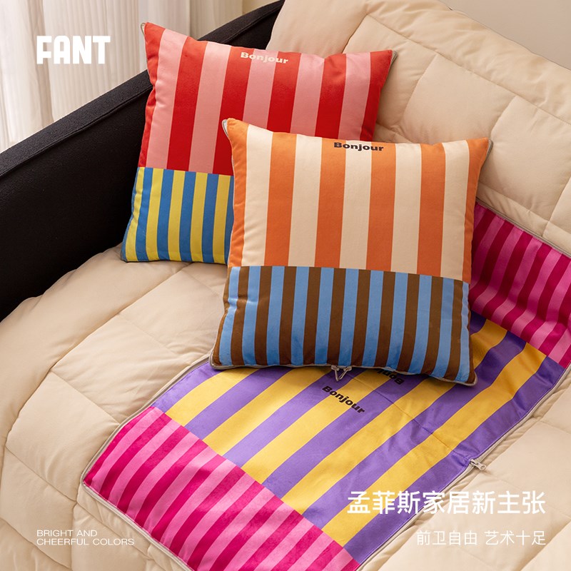 孟菲斯狂想加厚抱枕被二合一冬天高级感两用N车载懒人办公室午睡