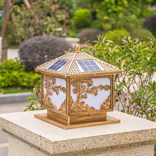 饰灯 太阳能围墙柱头庭院墙头灯柱子室外防水别墅花园灯大门景观装
