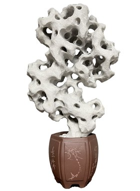 广西类太湖石天然原石清供u石灵璧奇中式客厅书房装饰小型摆件国