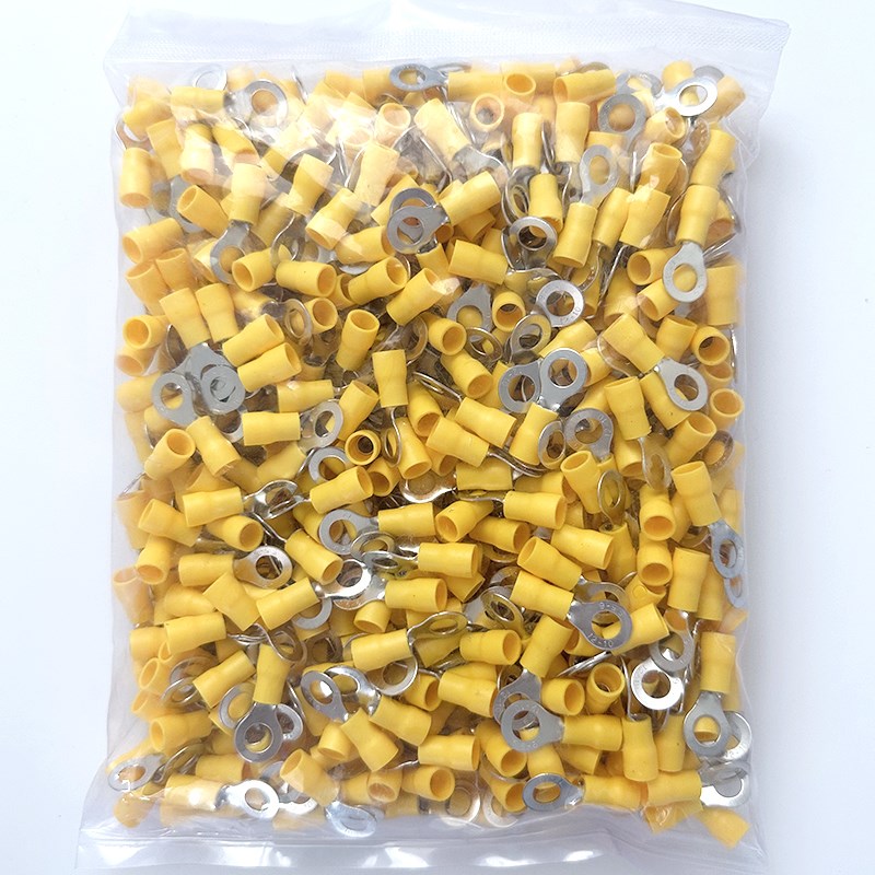 RV5.5-6圆形O型预绝缘接线v端子线鼻子 黄铜镀锡 500只/包RV6-6