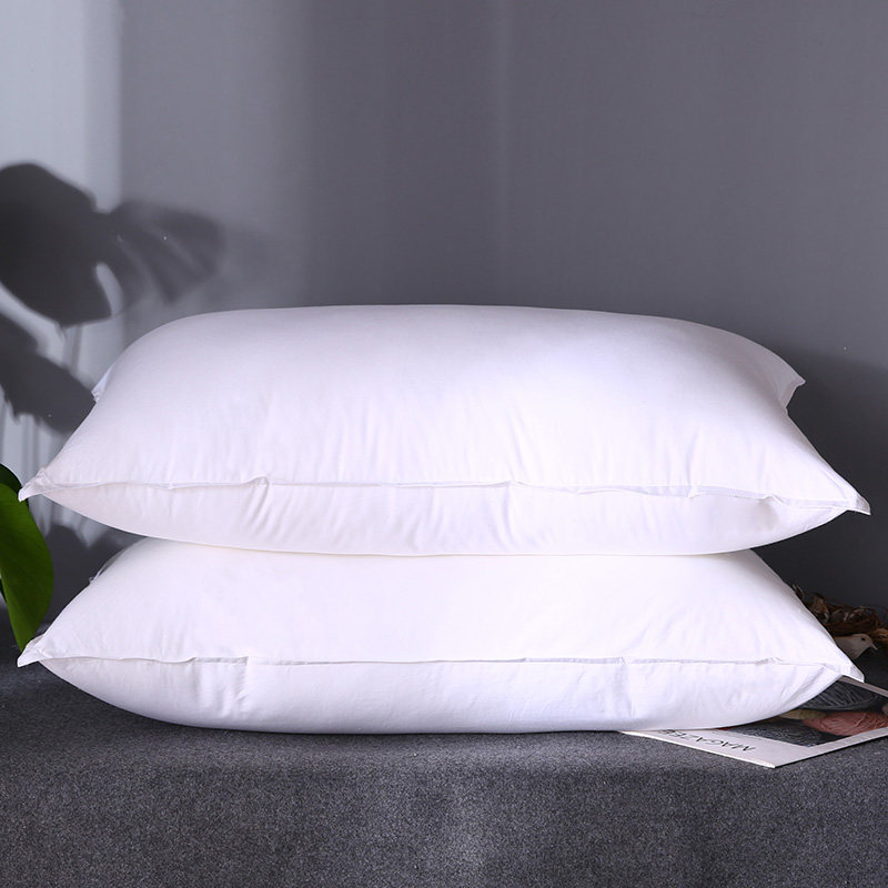 可水洗宾馆酒店枕芯 枕头 高弹柔软羽丝绒健康保健枕心全棉羽绒枕