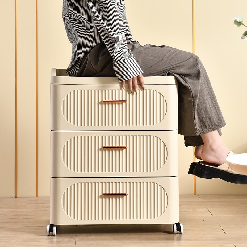 抽屉式收纳柜子拉手置物r柜家用客厅靠墙落地斗柜储物柜多层收纳