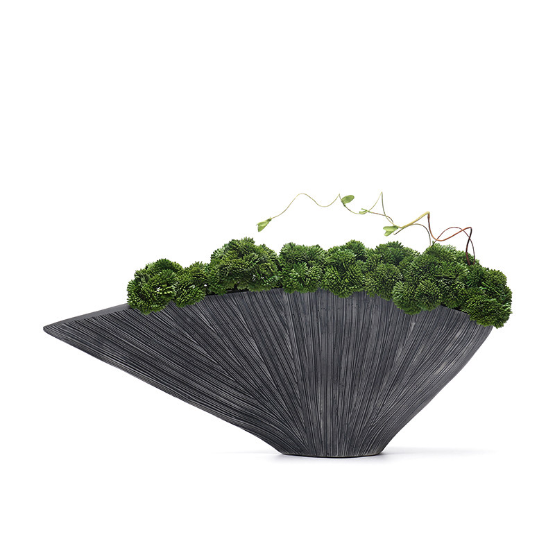 现代轻奢新中式仿真花绿色果子整体花艺插花酒店T大堂绿植花卉摆