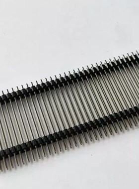 2.54间距双排双塑2*40P16~40mm黑色塑胶环保镀金0.8U排针一件10条