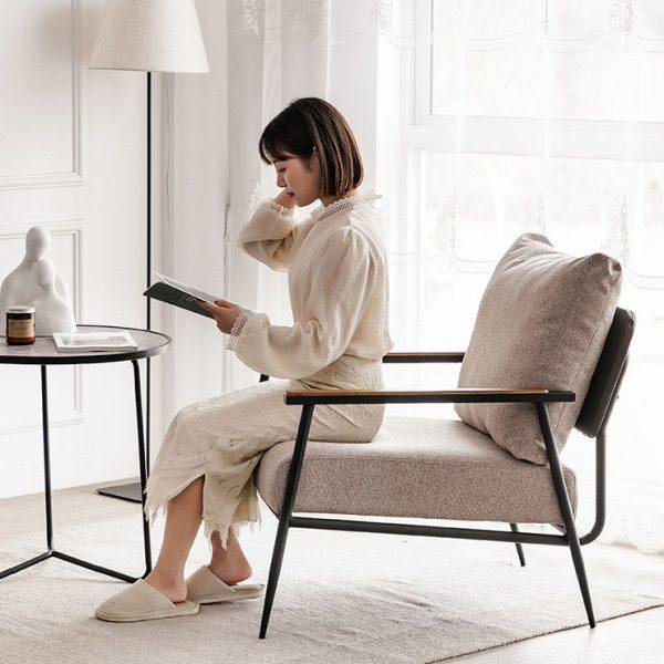 轻奢阳台休闲椅子单人沙发飘窗小户型现代简约网红铁艺懒人沙发,住宅家具,懒人沙发,淘宝优惠券,粉丝福利购,淘宝优惠卷