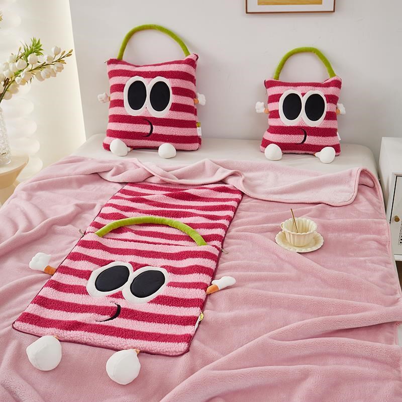 多巴胺手拎抱枕被子两用办公w室午睡汽车抱枕毯子二合一车载枕头