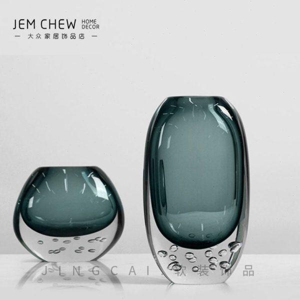 现代轻奢琉璃花瓶摆件样板售楼处定制款玄关餐厅桌面软装饰品摆设,家居饰品,花瓶,淘宝优惠券,粉丝福利购,淘宝优惠卷