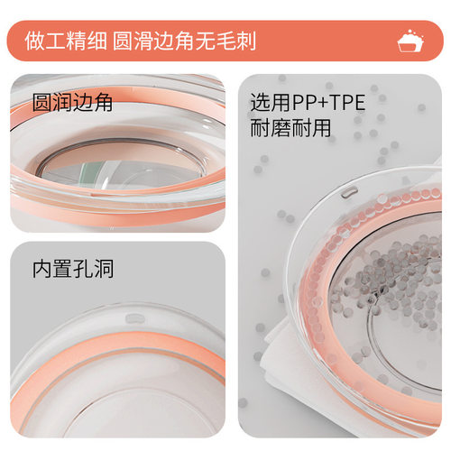 折叠盆宿舍洗脸盆透明家用盆学生洗衣盆开学塑料盆大号婴儿洗澡盆