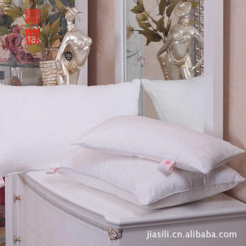 严选蚕丝枕头成人枕芯纯色花纹儿童枕头桑蚕丝枕头一件枕芯