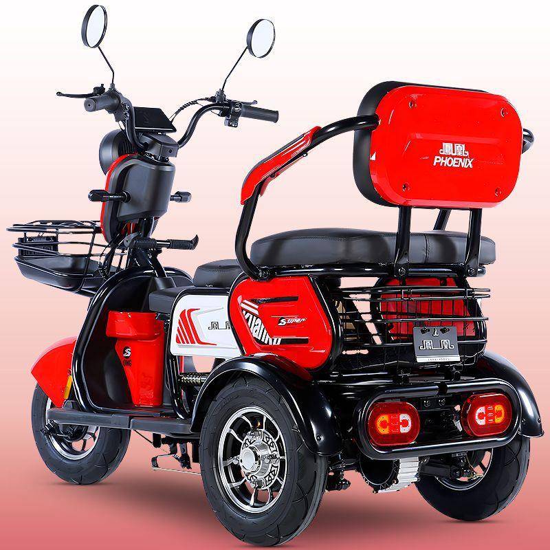 电动三轮车老年代步车家用接送孩子老人女士出行小型高配炫酷电车