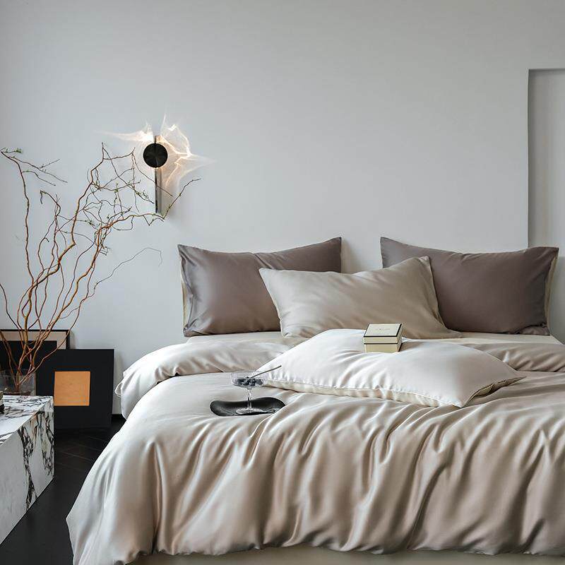 轻奢风60支A类兰精天丝四件套夏季凉感冰丝床单被套床笠套件1