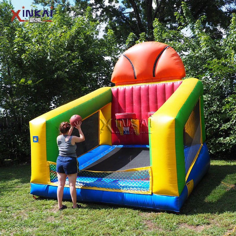 定制户外运动设备充气投篮机 广场公园游乐场趣味篮球架 投篮机