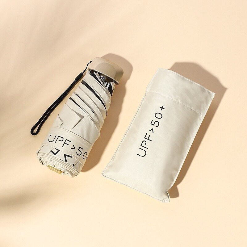 迷你扁五折超轻太阳伞遮阳伞防紫外线伞便携晴雨两用雨伞YL