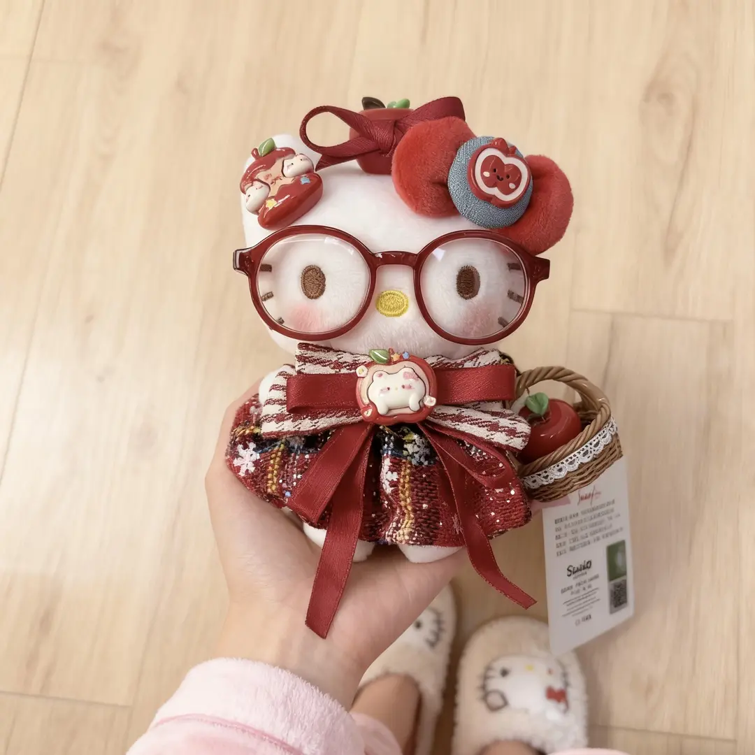 hellokitty平安夜苹果kt包包挂件圣诞节书包小玩偶生日礼物女YL