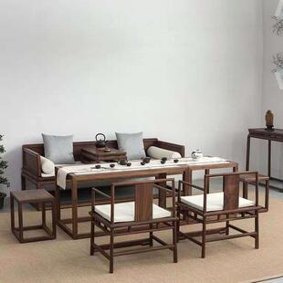 实木茶桌家用办公室会客接待泡茶桌椅现代组合禅意茶室茶台