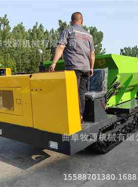 履带撒粪车 自走式撒肥机大棚果园撒粪机 农田有机肥撒肥车
