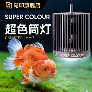 马印超色筒灯100W神灯全光谱LED鱼缸兰寿金鱼专用爆藻增色水草灯