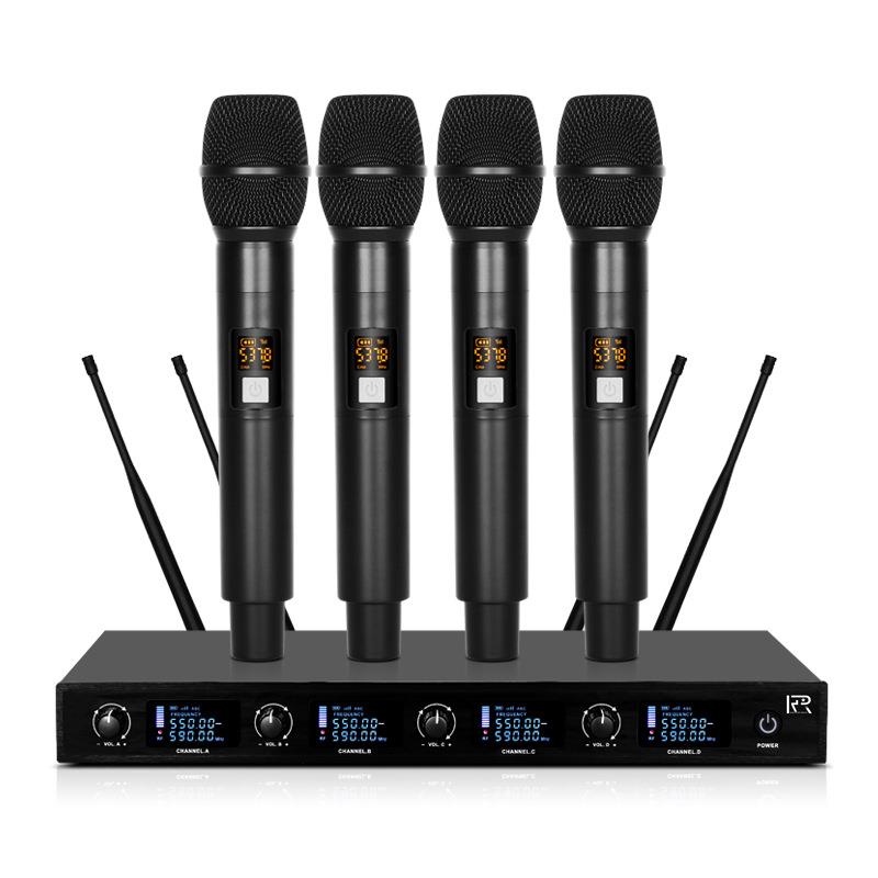 无线U段一拖四麦克风家用专业户外音响舞台演出KTV手持式话筒