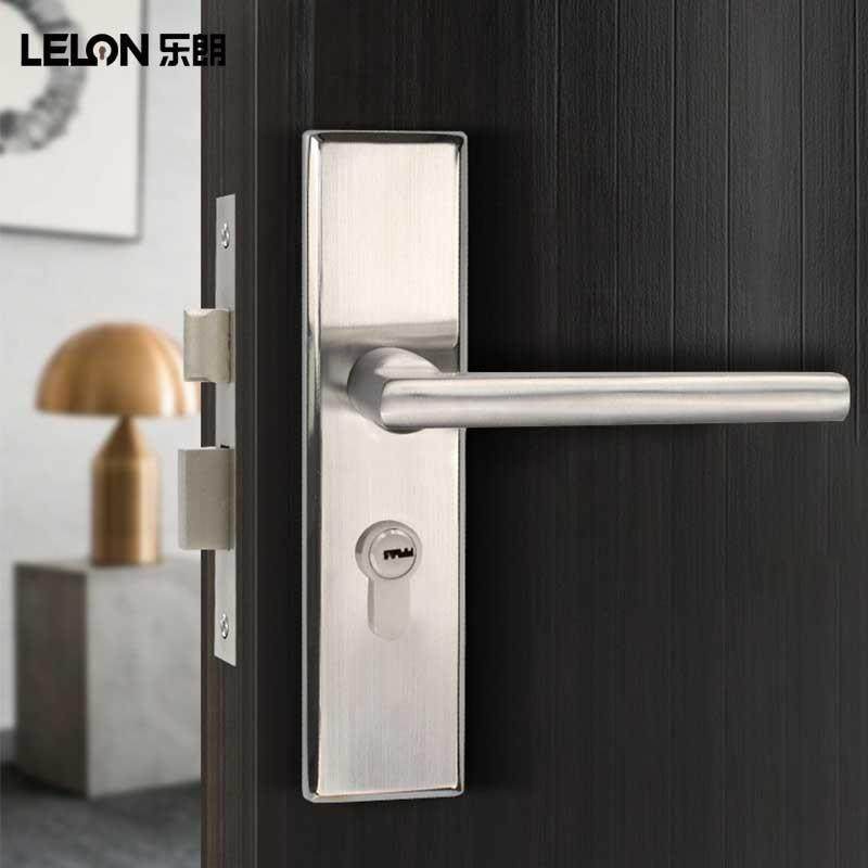 室内门锁不锈钢拉丝全套房门面板锁 卧室门通用静音执手面板锁,3C数码配件,其它配件,淘宝优惠券,粉丝福利购,淘宝优惠卷