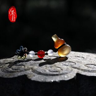 佛言佛语 灵隐流通处寺内 玉髓葫芦 小挂件 葫芦手机挂件包挂件