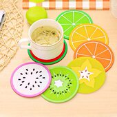 创意家居用品耐热圆形水杯垫防滑隔热垫硅胶餐桌垫防烫碗垫 7个装