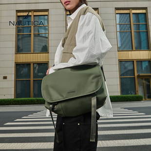 NAUTICA/诺帝卡斜挎单肩包大容量多功能男士休闲旅行通勤邮差背包