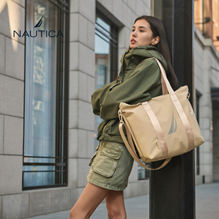 NAUTICA/诺帝卡斜挎托特包男女款大容量单肩包旅行通勤电脑手提包