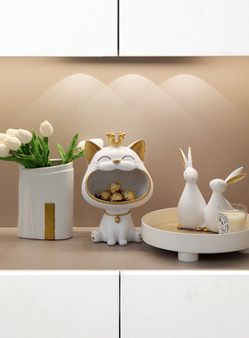 轻奢入户进门玄关摆件客厅隔断柜酒柜鞋柜软装饰品新房乔迁礼物